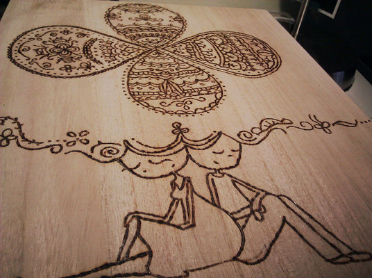 Carousel woodburning