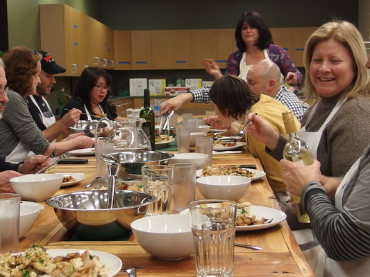 Carousel community table eating