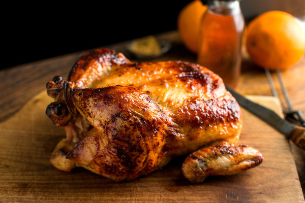 Carousel roast chicken with cumin honey and orange superjumbo