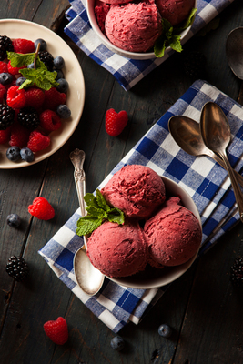 Carousel raspberry ice cream