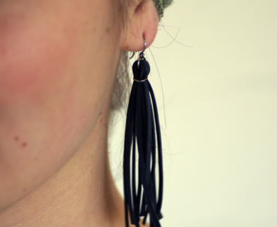 Medium bicycle innertube earrings
