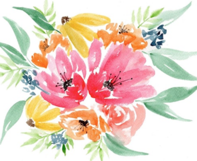 Medium peggy dean watercolor florals