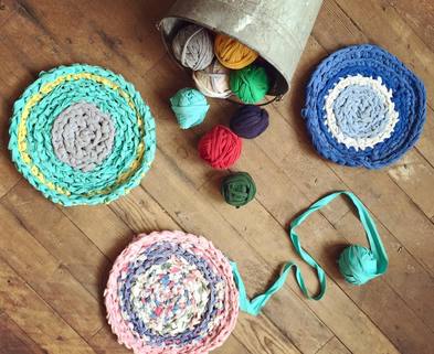 Medium crochet rag rugs