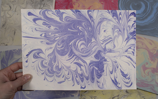 Carousel photo paper marbling 1